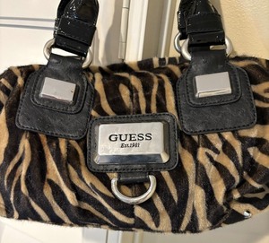 lot 91 image: Animal Print Vintage Guess Handbag
