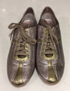 lot 120 image: Cole Haan Metallic Leather Sneakers