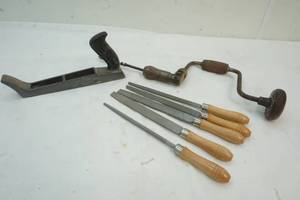 lot 88 image: Files, planer and hand drill