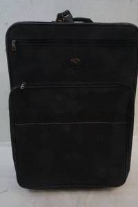 lot 114 image: American touristed suitcase