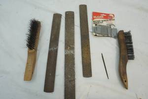 lot 143 image: Metal files and wire brushes