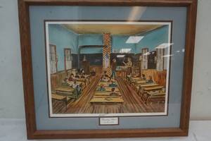 lot 208 image: Mamie Folk Print Country School
