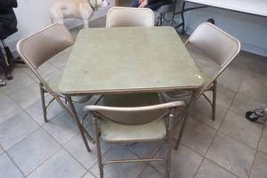 lot 215 image: Card Table And Chairs