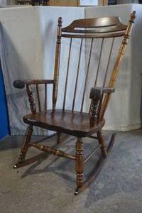 lot 253 image: Wooden Rocking Chair