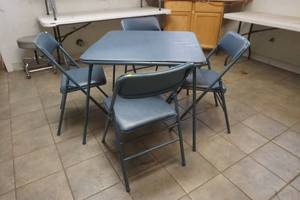 lot 205 image: Card Table and Chairs