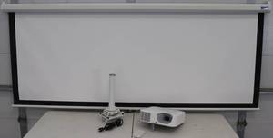 Casio XJ-F100W HDMI DLP Projector, Remote, Mount & Screen