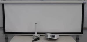 Casio XJ-F100W HDMI DLP Projector, Mount & Screen