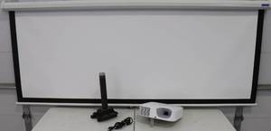 Casio XJ-F100W HDMI DLP Projector, Mount & Screen