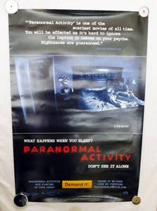 lot 36 image: 2009 Paranormal Activity Double Sided Original Advance Movie Theater Poster