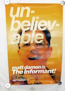 lot 45 image: 2009 The Informant Double Sided Original Advance Movie Theater Poster