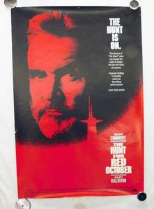 lot 28 image: 1990 The Hunt For Red October Single Sided Original Movie Theater Poster