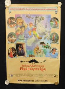 lot 22 image: 1988 The New Adventures of Pippi Longstocking Single Sided Original Videocassette Poster