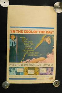 lot 43 image: 1963 In The Cool Of The Day Single Sided Window Card Movie Theater Poster