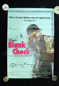 lot 56 image: 1994 Blank Check Single Sided Original Movie Theater Poster