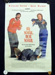 lot 69 image: 1989 See No Evil, Hear No Evil Single Sided Original Movie Theater Poster