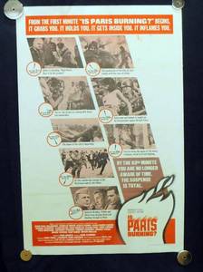 lot 46 image: 1966 Is Paris Burning Single Sided Original Movie Theater Poster
