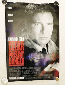 lot 7 image: 1994 Clear and Present Danger Double Sided Original Advance Movie Theater Poster