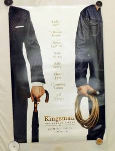 lot 55 image: 2017 Kingsman The Golden Circle Double Sided Original Advance Movie Theater Poster