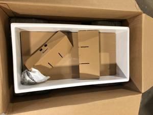 lot 19 image: AKDY 30 in. 343 CFM Convertible Wall Mount Black Stainless Steel Kitchen Range Hood with Touch Panel    Customer Returns See Pictures