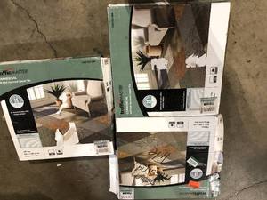 lot 26 image: Lot of TrafficMaster Versatile Assorted ResidentialCommercial 24 in. x 24 in. Peel and Stick Carpet Tile (10 TilesCase) (40 sq. ft.)  Customer Returns See Pictures