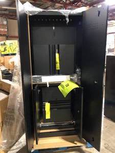 lot 29 image: Husky 4-Piece Regular Duty Welded Steel Garage Storage System in Black Customer Returns See Pictures