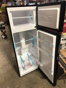lot 30 image: Magic Chef 7.3 cu. ft. 2-Door Mini Fridge in Black with Freezer  Customer Returns See Pictures