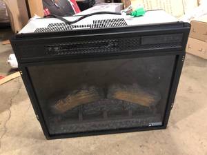 lot 32 image: Classic Flame 23 in. Ventless Infrared Electric Fireplace Insert  Customer Returns See Pictures