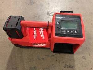 lot 36 image: Milwaukee M18 18-Volt Lithium-Ion Cordless Electric Portable Inflator (Tool-Only)   Customer Returns See Pictures