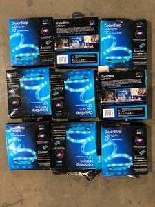 lot 45 image: Lot of Tzumi Aura 12 ft. LED Color Strip Light with Remote and Pre-Programmed Holiday Modes Customer Returns See Pictures