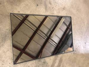 lot 47 image: 48 in. W x 30 in. H Modern Large Rectangular Aluminum Framed Wall Mounted Bathroom Vanity Mirror in Black  Customer Returns See Pictures