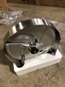 lot 18 image: VEVOR Commercial Manual Slicer Adjustable Thickness 0.2-12 mm Stainless Steel Fruit Slicer with Double Blades    Customer Returns See Pictures