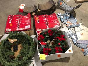 lot 24 image: Lot of Mixed Assorted Holiday Decorations  Various Models and Conditions Customer Returns See Pictures