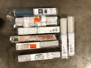 lot 35 image: Lot of Assorted  Peel and Stick Vinyl Wallpaper Roll Various Models and Sizes  Customer Returns See Pictures