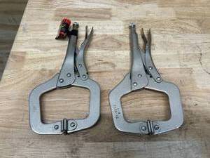 lot 30 image: K-T INDUSTRIES Lot of 2-  21-6212 Locking C Clamps, 11