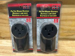 lot 62 image: KT-INDUSTRIES Lot of 2- Pin Type Welding Receptacles