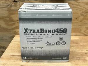 lot 50 image: PREMIER BUILDING SOLUTIONS Case of Xtra Bond 450 Neutral Cure Silicone Sealant- Clear (24 tubes)