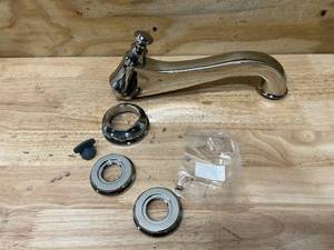 lot 51 image: Cassidy 2-Handle Deck-Mount Roman Tub Faucet Trim Kit in Polished Nickel (Valve and Handles Not Included)