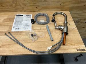lot 19 image: MOEN Brantford Single-Handle Pull-Down Sprayer Bar Faucet Featuring Reflex in Spot Resist Stainless