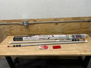 lot 75 image: ZIPWALL SLP2 12 (Pack of 2) Foot Spring Loaded Dust Barrier Poles