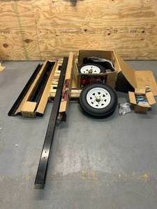 lot 79 image: Ironton 5ft. x 8ft. Steel Utility Trailer Kit  1715-Lb. Load Capacity