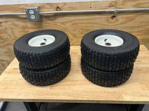 lot 80 image: Lot of 4- 15X6 00-6 Tires