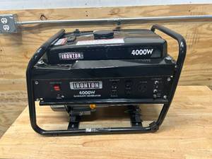 lot 105 image: IRONTON Portable Generator, 4000 Surge Watts, 3200 Rated Watts