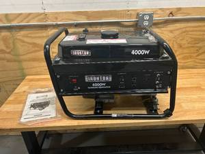 lot 106 image: IRONTON Portable Generator, 4000 Surge Watts, 3200 Rated Watts