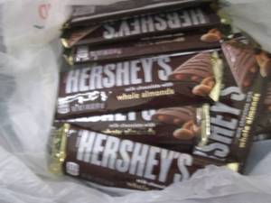 12- 1.45 oz Hersheys Bars...