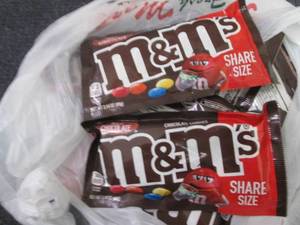 12- 3.14 oz M&Ms...