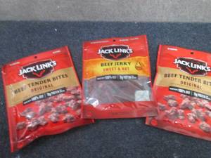 3 pks Jack Links  Assorted Snacks -...