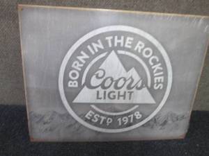 Metal Coors Light Sign 16x12.5 inc...