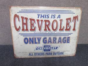 Metal Chevrolet Garage Sign 16x12.5...
