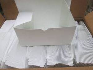 Case of 250 - White Paper Boxes 4x4...
