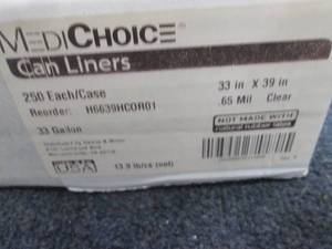 250 ct Case 33 Gallon Clear Trash B...